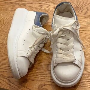 ALEXANDER MCQUEEN 35 1/2 D Leather Sneakers White Lace Up